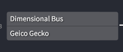 A screenshot of the bracket showing that Dimensional Bus vs Geico Gecko is upcoming.